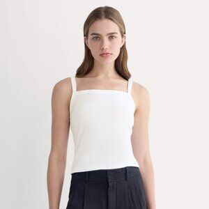 NWOT Everlane Women's Essential Square-Neck Tank in White